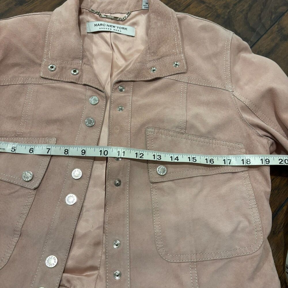 Marc New York Andrew Marc size Medium Dusty Light Pink 100% Leather Jacket - Picture 6 of 7